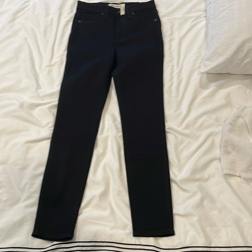NWT Madewell high rise black skinny jeans sz 27
